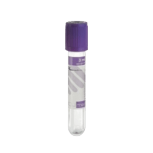 Vacutainer Vacumed® pentru hematologie cu K3 EDTA. Capac mov.